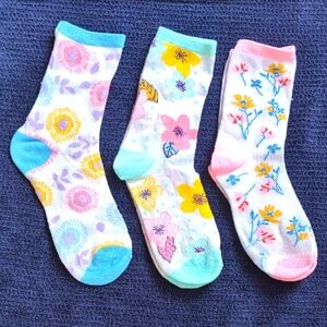 3 pairs of floral new Socks Set - Multicolor
